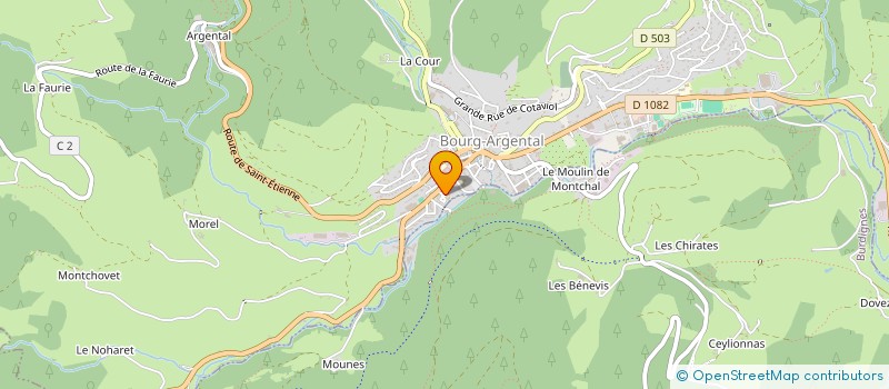 localisation de l'entreprise ESPACE SOCIO CULTUREL DE LA DEOME à BOURG-ARGENTAL