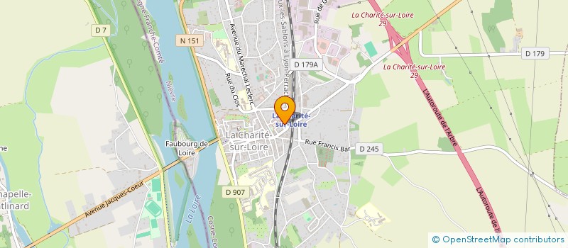 localisation de l'entreprise ESPACE SOCIO-CULTUREL LA PEPINIERE à LA CHARITE-SUR-LOIRE