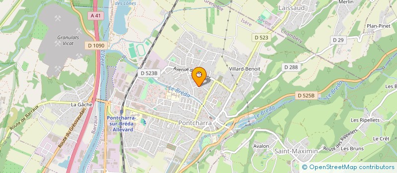 localisation de l'entreprise ESPACE SOLIDAIRE GRESIVAUDAN  PONTCHARRA