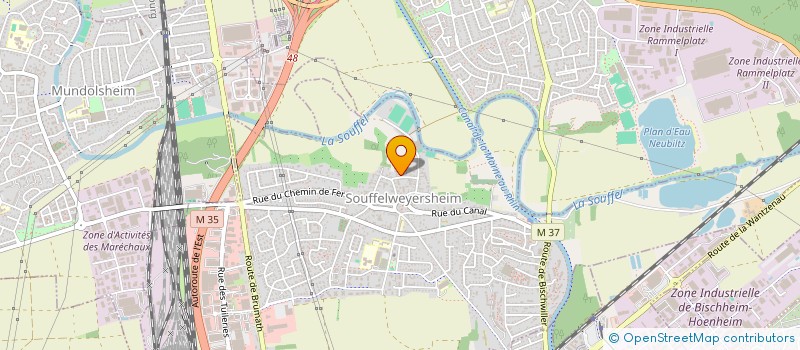 localisation de l'entreprise ESPACE SONO LIGHT à SOUFFELWEYERSHEIM
