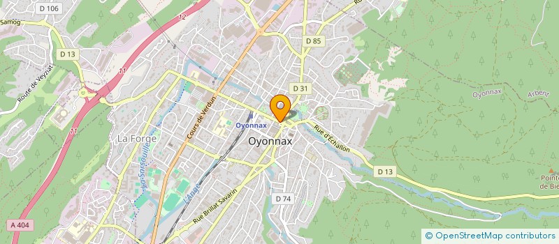 localisation de l'entreprise ESPACE SOURIRE ET SANTE à OYONNAX
