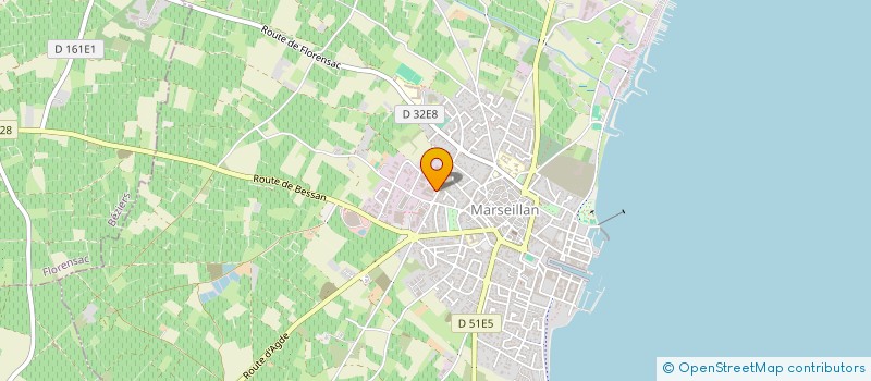 localisation de l'entreprise ESPACE SUD BATIMENT à MARSEILLAN