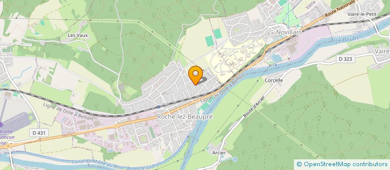 localisation de l'entreprise ESPACE TAXI  ROCHE-LEZ-BEAUPRE