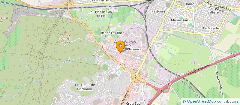 localisation de l'entreprise ESPACE TENDANCE à NARBONNE