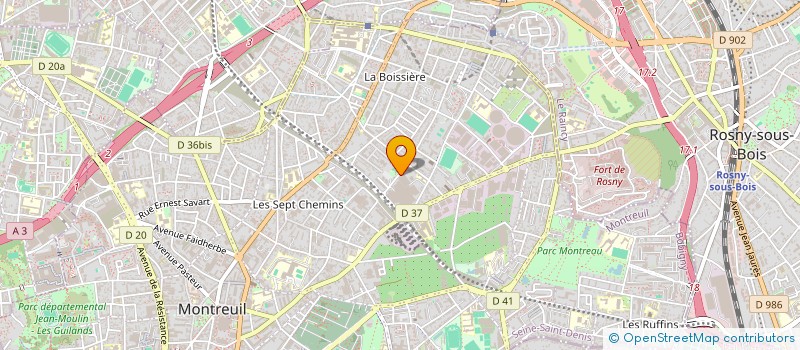 localisation de l'entreprise ESPACE TEXTILE à MONTREUIL