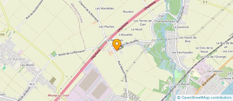 localisation de l'entreprise ESPACE THERMIQUE SANITAIRE EURL à MEUNG-SUR-LOIRE