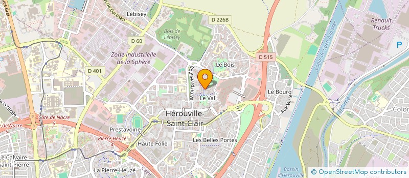 localisation de l'entreprise ESPACE TISSU à HEROUVILLE-SAINT-CLAIR