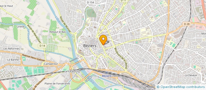 localisation de l'entreprise ESPACE TP à BEZIERS