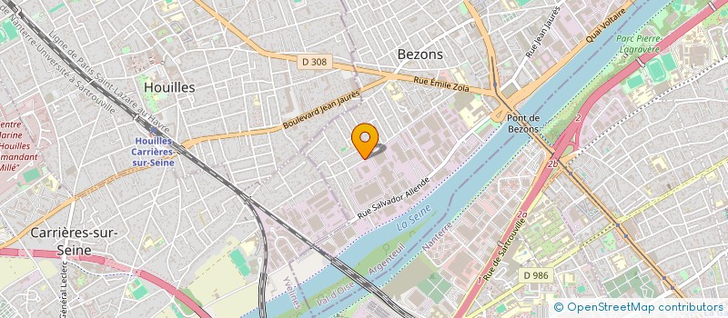 localisation de l'entreprise ESPACE TRAVAIL  BEZONS