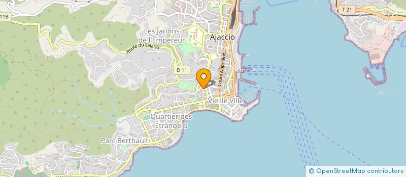 localisation de l'entreprise ESPACE TRAVAUX à AJACCIO