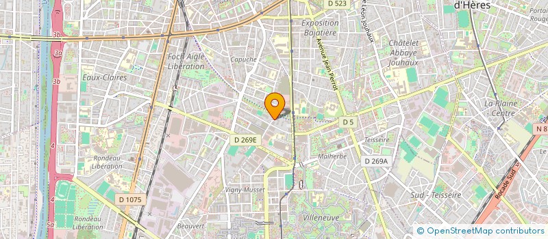 localisation de l'entreprise ESPACE TRAVERTIN 38  GRENOBLE