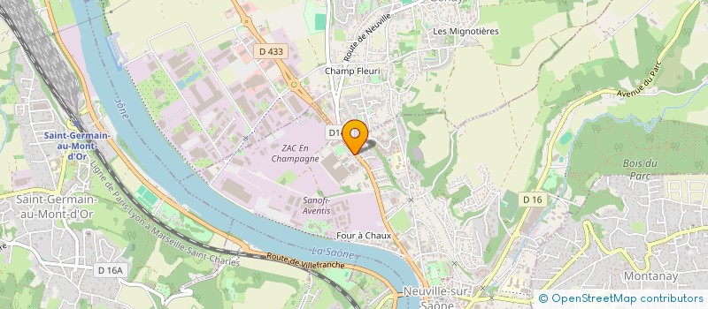 localisation de l'entreprise ESPACE TUTELLE à NEUVILLE-SUR-SAONE