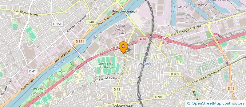 localisation de l'entreprise ESPACE VALMY  COLOMBES