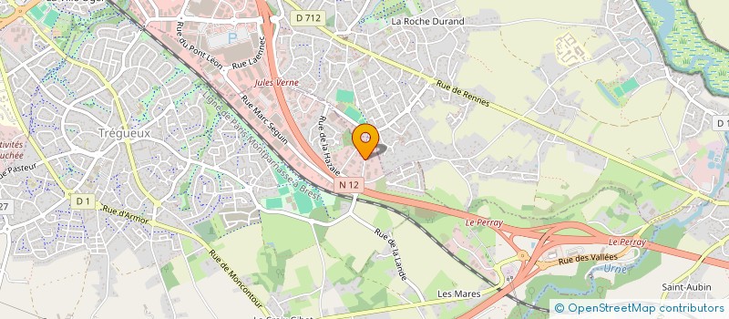 localisation de l'entreprise ESPACE VERANDA  TREGUEUX