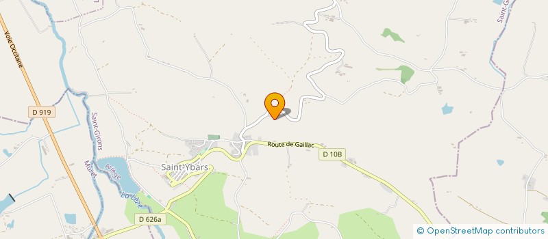 localisation de l'entreprise ESPACE VERT  SAINT-YBARS