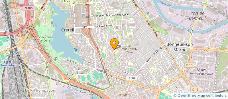 localisation de l'entreprise ESPACE VERT  CRETEIL