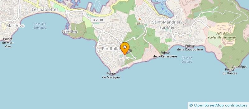 localisation de l'entreprise ESPACE VERT ENVIRONNEMENT  SAINT-MANDRIER-SUR-MER
