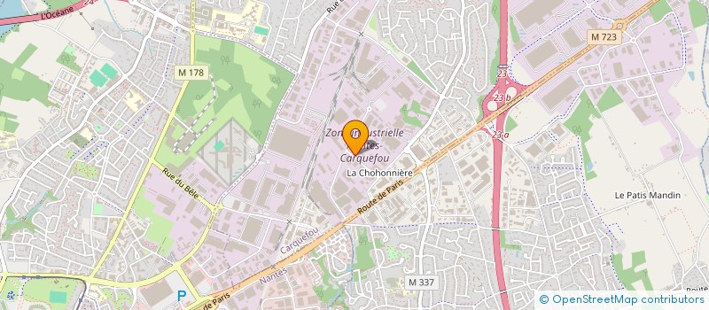 localisation de l'entreprise ESPACE VERT SERVICE 44  CARQUEFOU