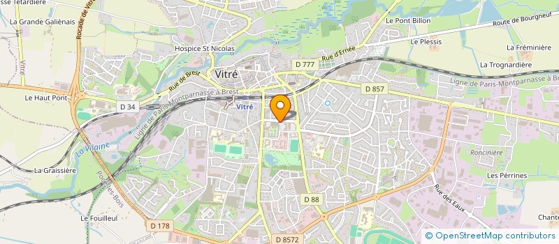 localisation de l'entreprise ESPACE VIDEO  VITRE