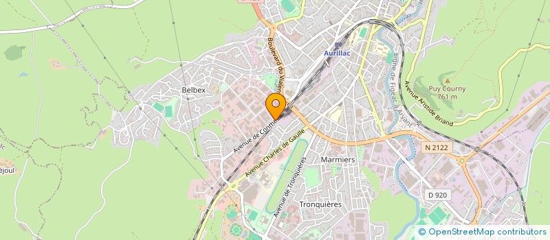localisation de l'entreprise ESPACE VINS à AURILLAC