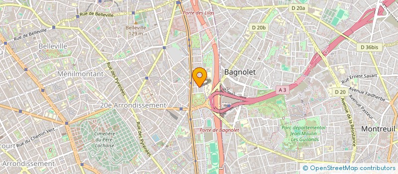 localisation de l'entreprise ESPACE VITRAGES MIROITERIE à PARIS