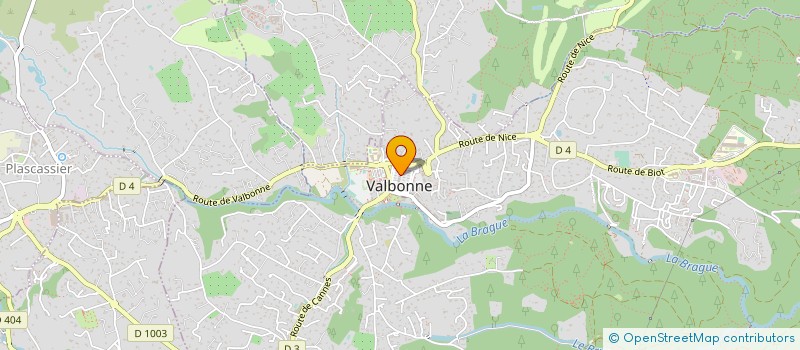 localisation de l'entreprise ESPACE VOLUME à VALBONNE