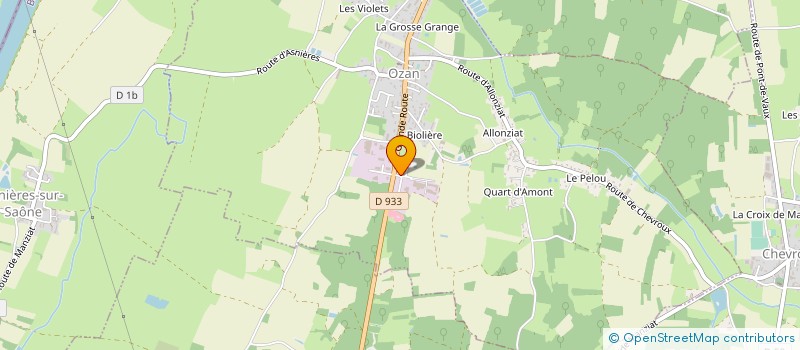 localisation de l'entreprise ESPACES C.P.G  OZAN