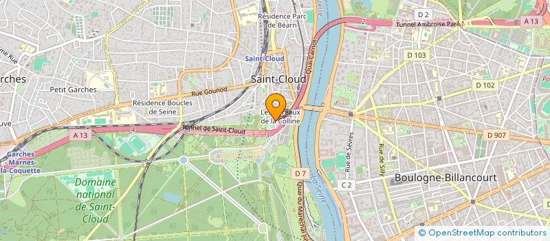localisation de l'entreprise ESPACES CLODOALDIENS LOISIRS ANIMATION à SAINT-CLOUD