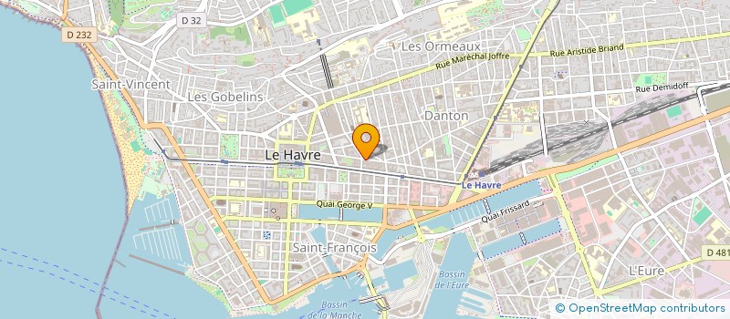 localisation de l'entreprise ESPACES & CREATIONS à LE HAVRE