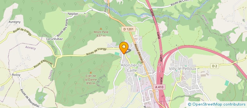 localisation de l'entreprise ESPACES DECOUVERTE ECHANGE NATURE SANTE  ALLONZIER-LA-CAILLE