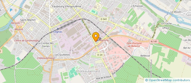localisation de l'entreprise ESPACES MOTOCULTURES  CHATEAUBERNARD