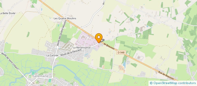 localisation de l'entreprise ESPACES PISCINES à SALLERTAINE
