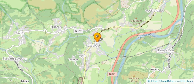 localisation de l'entreprise ESPACES PYRENEES à AYZAC-OST