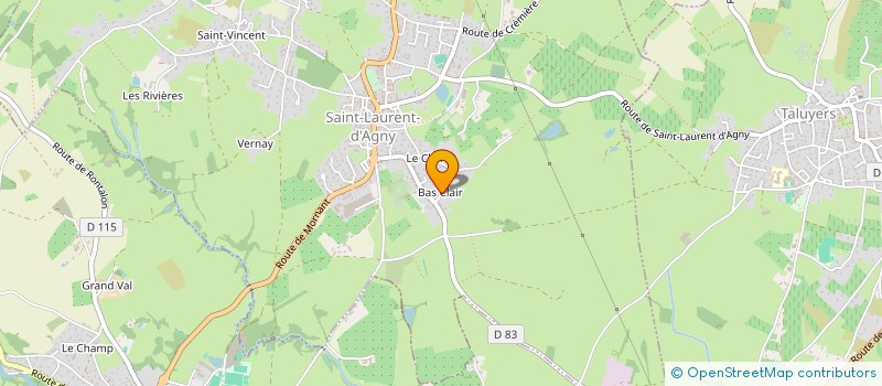 localisation de l'entreprise ESPACES VERTS CHOPARD  SAINT-LAURENT-D'AGNY