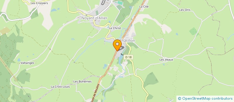 localisation de l'entreprise ESPACES VERTS ET BOIS DU BOURBONNAIS  NOYANT-D ALLIER