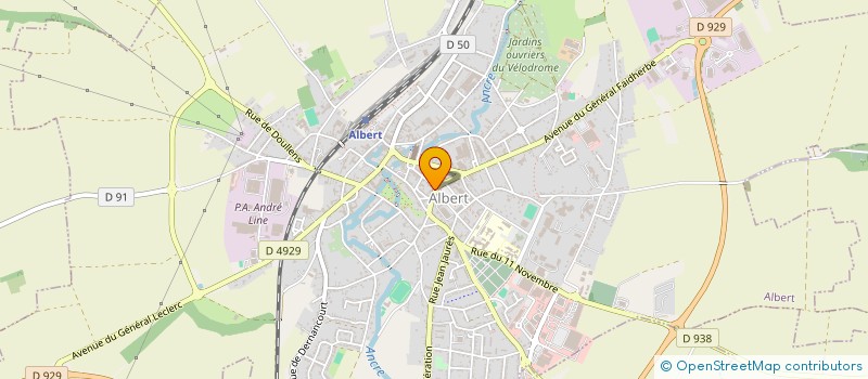 localisation de l'entreprise ESPACES VERTS LOCATION  ALBERT