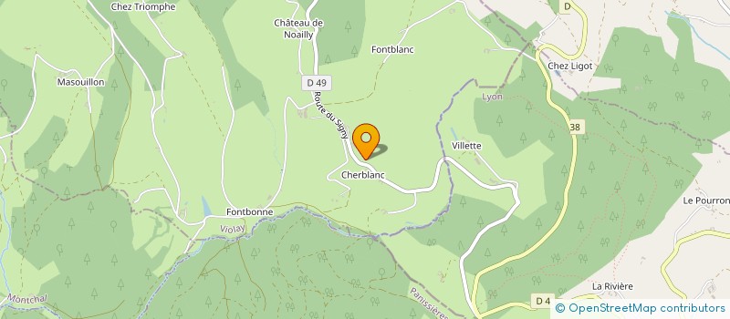 localisation de l'entreprise ESPACES VERTS PACHOUX  VIOLAY