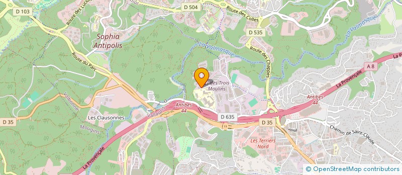 localisation de l'entreprise ESPACES VIRTUELS à ANTIBES