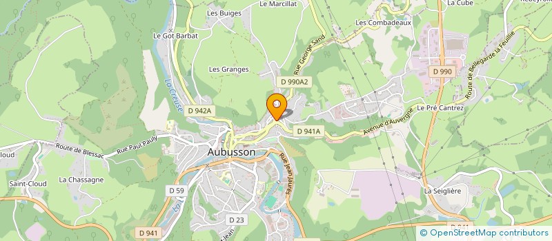 localisation de l'entreprise ESPAGNE à AUBUSSON