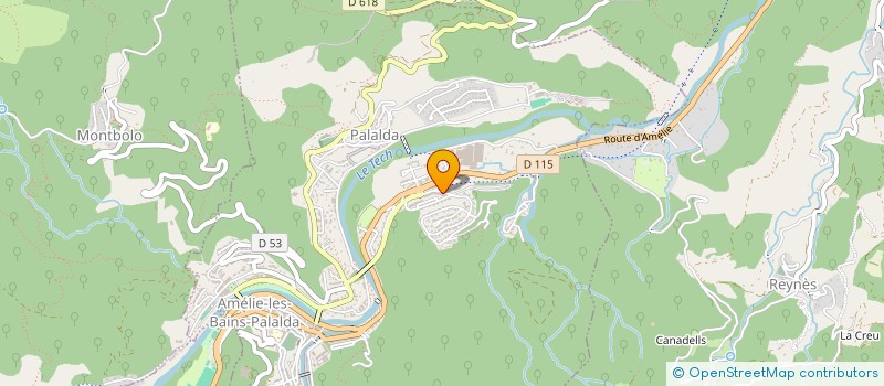 localisation de l'entreprise ESPAGNE LOISIRS  AMELIE-LES-BAINS-PALALDA