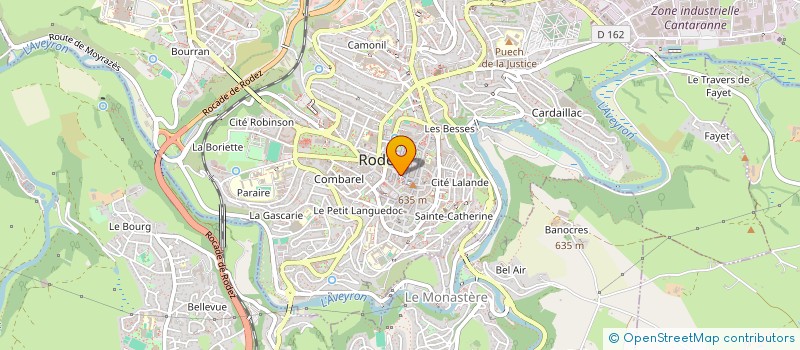 localisation de l'entreprise ESPALION - POULENC  RODEZ