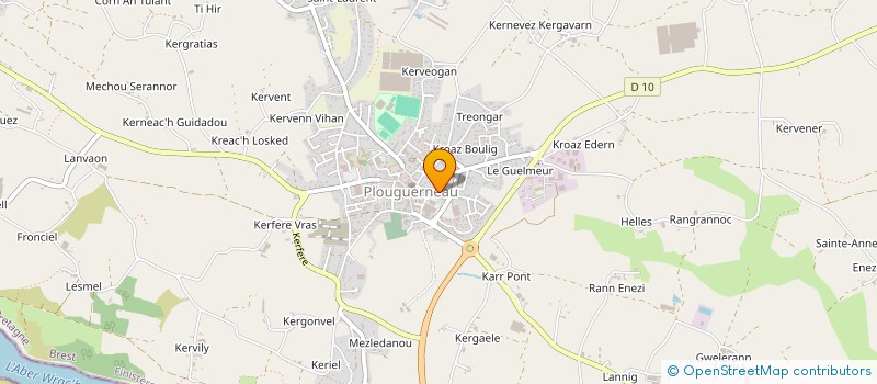 localisation de l'entreprise ESPERANCE HAND-BALL PLOUGUERNEAU  PLOUGUERNEAU