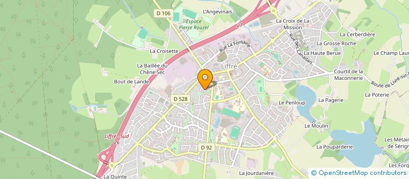 localisation de l'entreprise ESPERANCE LA BOUEXIERE BADMINTON  LA BOUEXIERE