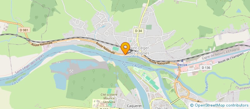 localisation de l'entreprise ESPERANCE ST LEGER DES VIGNES RUGBY à SAINT-LEGER-DES-VIGNES