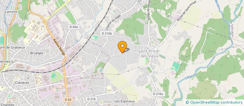 localisation de l'entreprise ESPINAUX JNF  SAINT-PRIVAT-DES-VIEUX