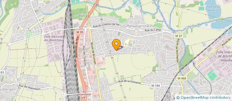 localisation de l'entreprise ESPLANADE  SOUFFELWEYERSHEIM