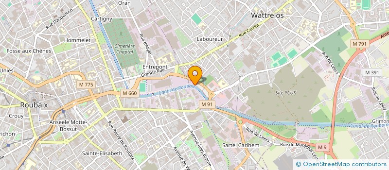 localisation de l'entreprise ESPOIR  ROUBAIX