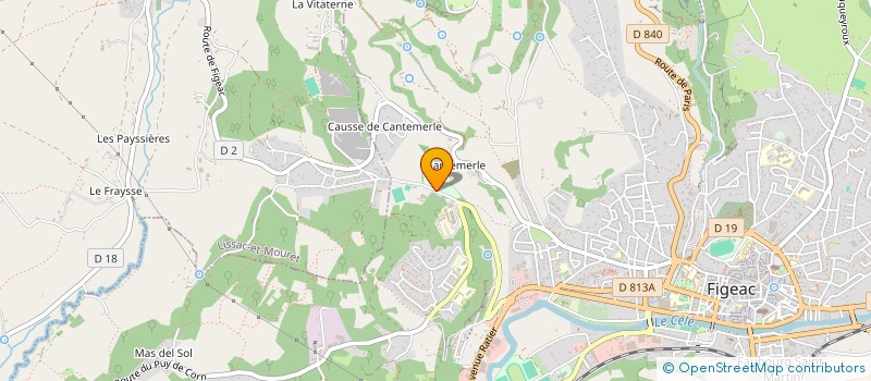 localisation de l'entreprise ESPOIR ANIMAL 46  LISSAC-ET-MOURET