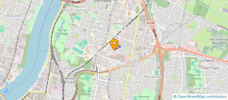 localisation de l'entreprise ESPOIR BORDEAUX RIVE DROITE à LORMONT