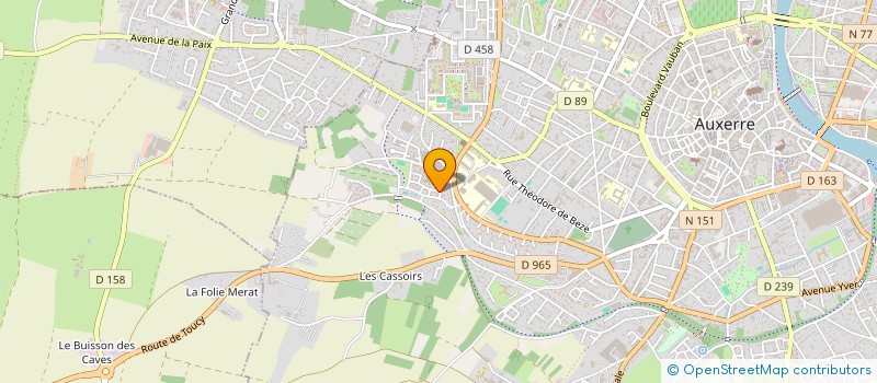 localisation de l'entreprise ESPOIR CLUB D'AUXERRE à AUXERRE